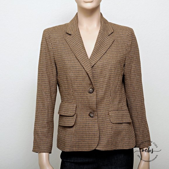 Vince Academia Houndstooth Wool Blend Blazer - Picture 5 of 10